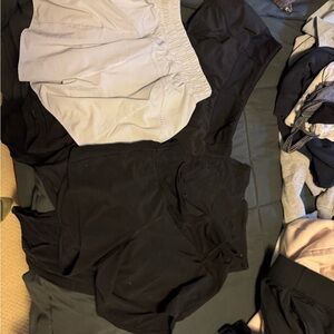 LULU lemon bundle Black and Gray Clothing Set 2 shorts 1 long pant
